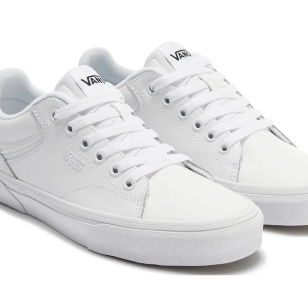Vans Womens All-White Low-Top Sneakers